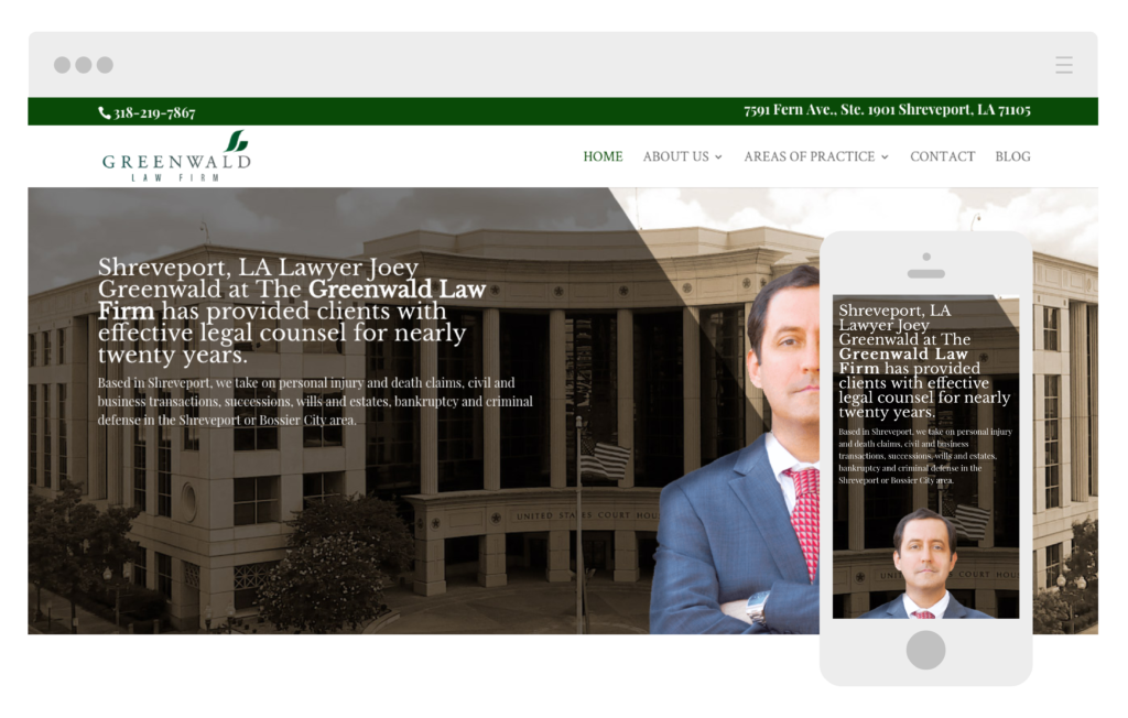 lawyer web design greenwald