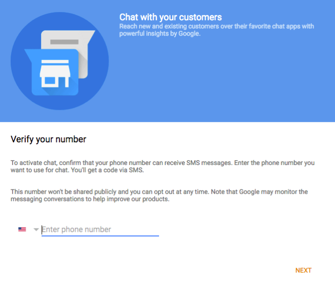 Setup for Google Live Chat and Messaging Screen Shot