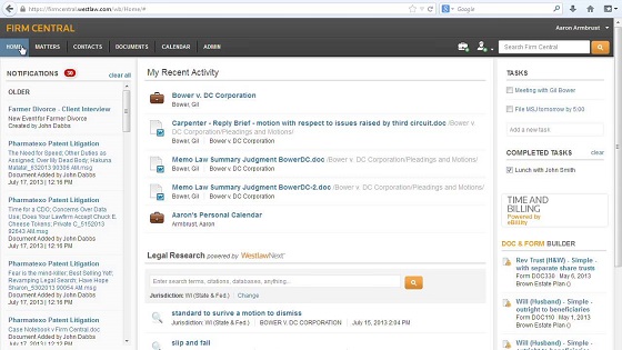 19 Firm Central legal and law firm practice managment software review