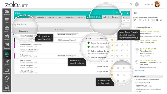 50 Zola Suite legal and law firm practice and case management software review