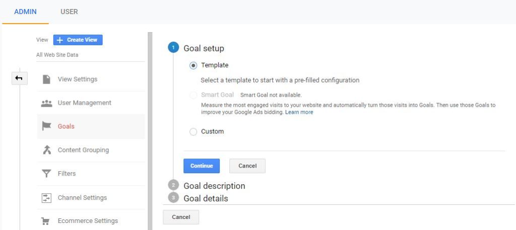 Google Analytics Goal Setup