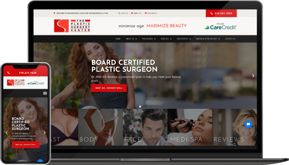 Plastic surgery website design