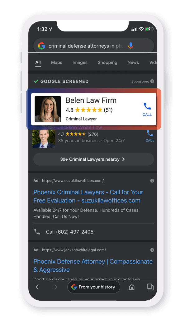 Attorney local service ads