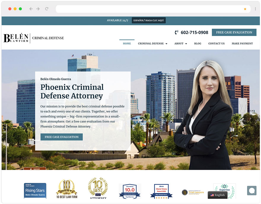 Law firm marketing web design